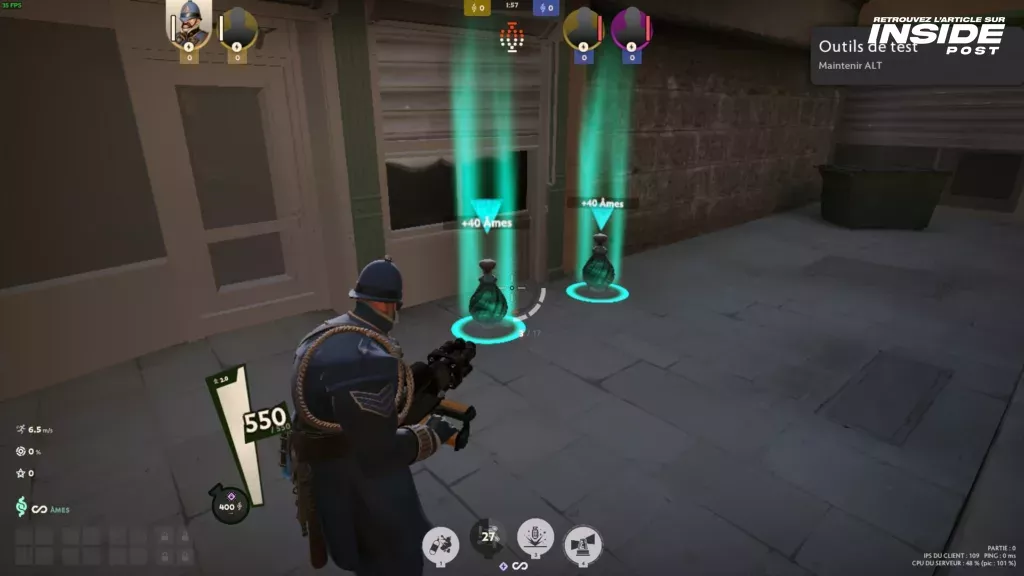 Screenshot of destructible vases in Deadlock