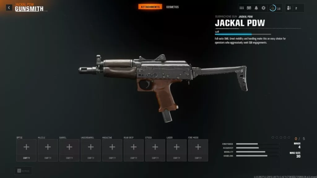 Jackal PDW Loadout