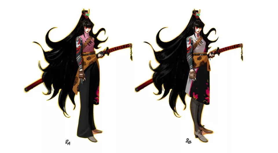 Yamato as a warrior wielding a sword in the new concept art