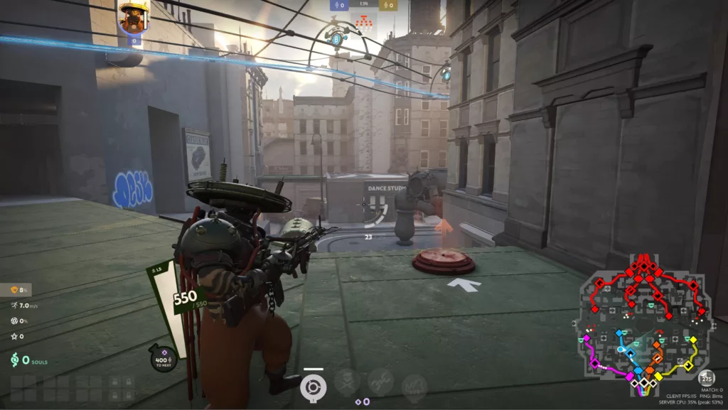 Screenshot showing Seven in front of a new Deadlock map element