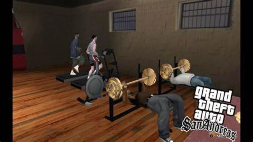 Screenshot from the Gym in San Andreas