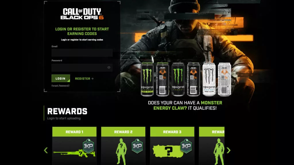 Call of Duty Black Ops 6 x Monster Energy Rewards