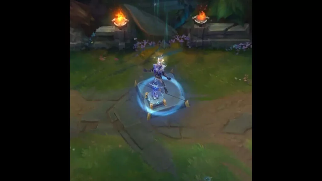 Teleportation animation of Viego's Worlds 2024 skin in League of Legends