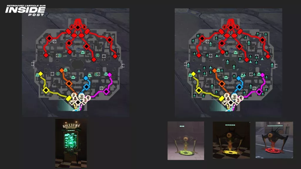 Locations of Sinner's Sacrifice machines and Denizens on the Deadlock mini-map