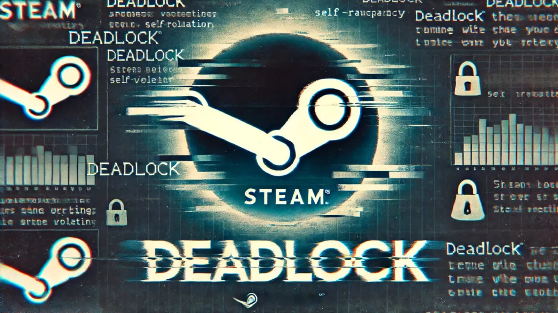 AI-generated image inspired by Valve's Deadlock game page on Steam - Deadlock is accessible via Family Sharing