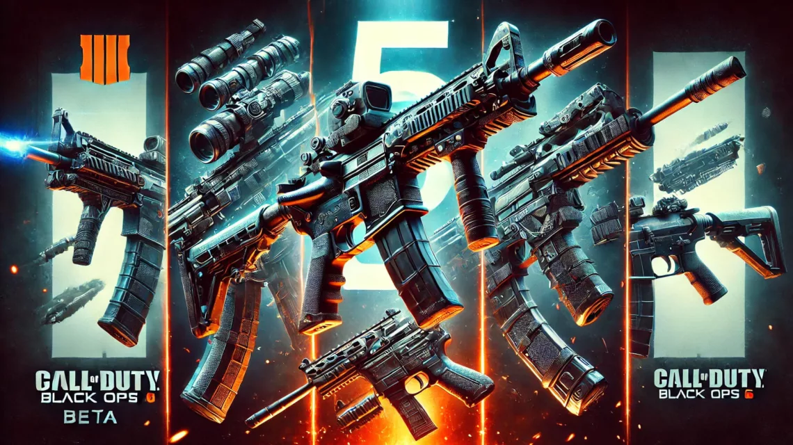 Image depicting 5 weapons from Black Ops 6 to illustrate the top choices